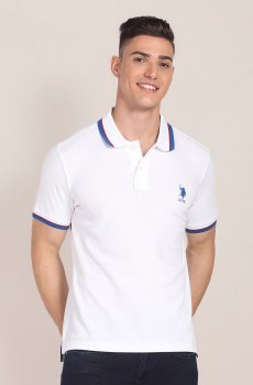 U.S. Polo Assn. Slim Fit Polo Collar Pure Cotton Casual T-shirt