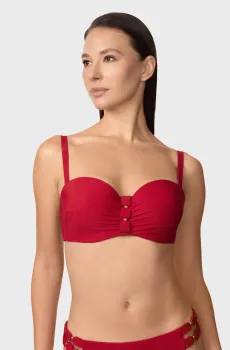 Женский красный жаккардовый лиф от купальника Красный 38C MARC&ANDRE L2615-Y-962