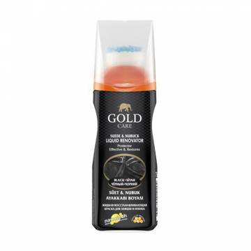 Жидкая восстанавливающая краска для замши и нубука Gold Care Suede & Nubuck Liquid Renovator Черный, 75 мл Жидкая восстанавливающая краска для замши и нубука Gold Care Suede & Nubuck Liquid Renovator Черный, 75 мл