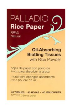 Матирующие салфетки для лица Palladio Rice Paper Oil-Absorbing Blotting Tissues, RPA3 Natural, 40 шт