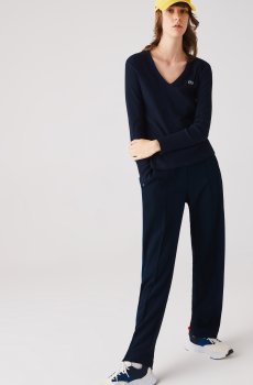 Lacoste футболка жіноча з V-вирізом