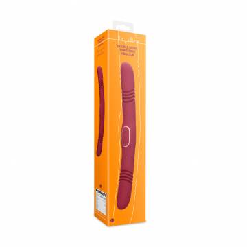 Двусторонний вибратор Loveline Double-Sided Thrusting Vibrator бордовый, 1 шт Двусторонний вибратор Loveline Double-Sided Thrusting Vibrator бордовый, 1 шт