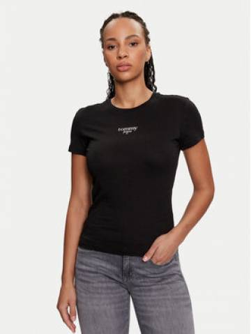 Tommy Jeans Футболка Essential DW0DW18397 Чорний Slim Fit Tommy Jeans Футболка Essential DW0DW18397 Чорний Slim Fit