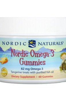 Омега-3 для детей Nordic Naturals Nordic Omega-3 со вкусом мандарина 82 мг, 60 жевательных конфет