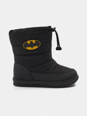 Утеплені снігові чоботи з еластичним шнурком Batman - чорний Утеплені снігові чоботи з еластичним шнурком Batman - чорний