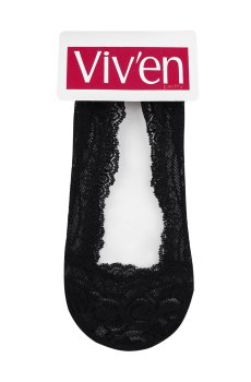 Подследники женские Viven petty кружевные, черные, размер 35-37