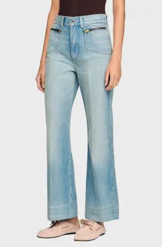Женские голубые джинсы Голубой 34 Sandro SFPJE00790_Blue Jean