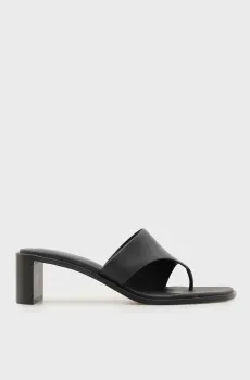 Женские черные кожаные мюли BLOCK Черный 39 Calvin Klein HW0HW03017