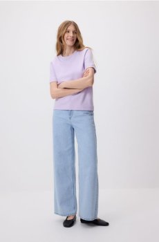 Reserved - Футболка з мерсеризованої бавовни - лавандовий - 2292T-04M