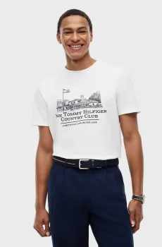Мужская белая футболка COUNTRY CLUB Белый S Tommy Hilfiger MW0MW42390