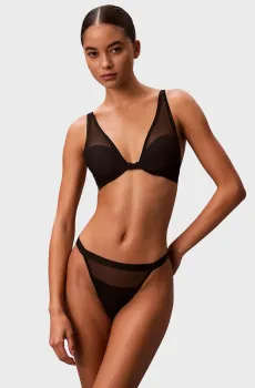 Женский черный бюстгальтер PLUNGE Черный 36B Calvin Klein LV00QF8448