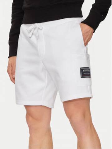 Tommy Hilfiger Спортивні шорти Flag Logo Badge MW0MW36145 Білий Regular Fit Tommy Hilfiger Спортивні шорти Flag Logo Badge MW0MW36145 Білий Regular Fit