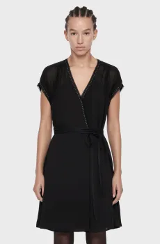 Женское черное платье CLARIA Черный 8 AllSaints W165DF