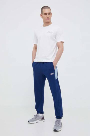 Хлопковая футболка Hummel цвет белый однотонный Хлопковая футболка Hummel цвет белый однотонный