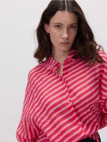 Reserved - LADIES` SHIRT - фуксія - 396FH-43X Reserved - LADIES` SHIRT - фуксія - 396FH-43X
