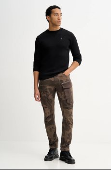 Хлопковые брюки G-Star Rovic Zip 3D Regular Tapered