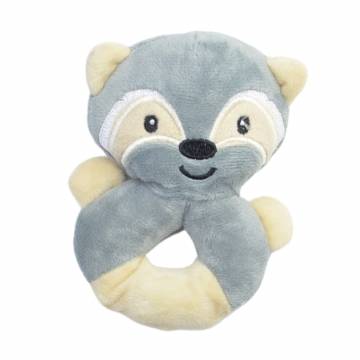 Мягкая игрушка-погремушка с мягким кольцом Lindo Енот, с рождения, 11*11*4 см (F 1021) Мягкая игрушка-погремушка с мягким кольцом Lindo Енот, с рождения, 11*11*4 см (F 1021)
