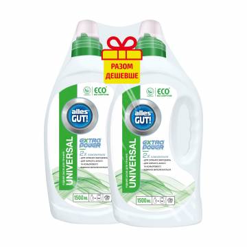 Набор гелей для деликатной стирки Alles GUT! Eco Universal, 2*1.5 л Набор гелей для деликатной стирки Alles GUT! Eco Universal, 2*1.5 л