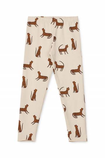 Детские леггинсы Liewood цвет бежевый с узором