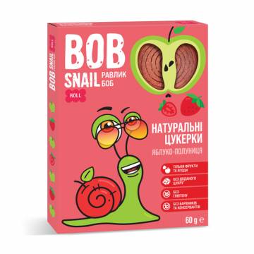 Натуральные конфеты Bob Snail Яблоко-клубника, 60 г Натуральные конфеты Bob Snail Яблоко-клубника, 60 г