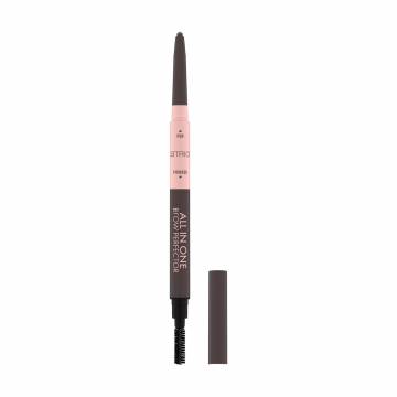 Карандаш для бровей 3в1 Catrice All In One Brow Perfector со щеточкой, 030 Dark Brown, 0.4 г Карандаш для бровей 3в1 Catrice All In One Brow Perfector со щеточкой, 030 Dark Brown, 0.4 г