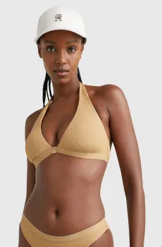 Женский бежевый лиф от купальника HALTERIANGLE RP (EXT SIZES) Бежевый XS Tommy Hilfiger UW0UW04139
