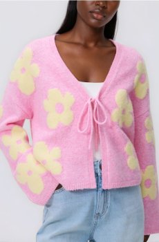 Reserved - Джемпер із візерунком - рожевий - 753IM-30M