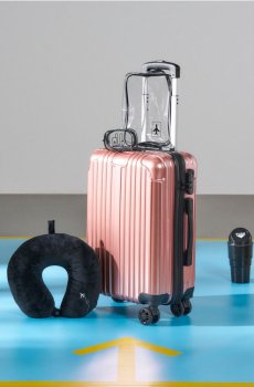 Дорожня валіза - пастельний рожевий