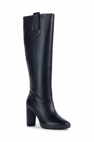 Сапоги Geox D WALK PLEASURE 85 A цвет чёрный каблук кирпичик D36TFA 00043 C9999 Сапоги Geox D WALK PLEASURE 85 A цвет чёрный каблук кирпичик D36TFA 00043 C9999