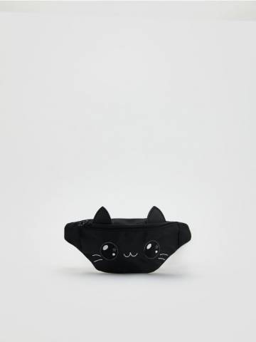 Reserved - Сумка на пасок з аплікацією - чорний - 320GH-99X Reserved - Сумка на пасок з аплікацією - чорний - 320GH-99X