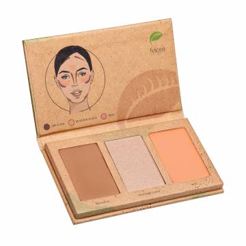 Натуральна палетка для макияжа Felicea Natural Trio Palette 302 Medium, 9.4 г Натуральна палетка для макияжа Felicea Natural Trio Palette 302 Medium, 9.4 г