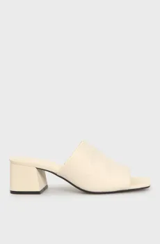 Женские белые мюли HEEL SLIDE 50 - JACQ Белый 37 Calvin Klein HW0HW02387