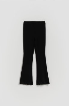 Reserved - Легінси з трикотажу в рубчик - чорний - 957FF-99X