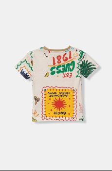 Детская хлопковая футболка Guess