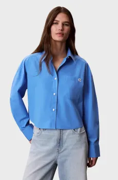 Женская голубая рубашка POPLIN Голубой S Calvin Klein Jeans LV047F104G