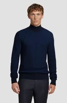Мужской темно-синий гольф Синий XL BOSS 50526833;404
