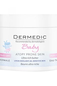 Детское масло для хронически сухой и атопической кожи лица и тела Dermedic Emolient Linum Baby Ultra Rich Butter, 225 мл