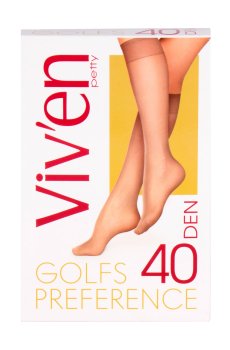 Гольфы женские Viven petty Preference Golfs полупрозрачные, 40 DEN, Бежевые, 2 пары