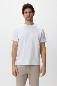 Reserved - Футболка regular fit з мерсеризованої бавовни - кремовий - 969HL-01X