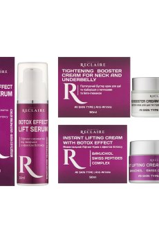 Подтягивающий лифтинг-комплекс для лица и шеи Reclaire Firming Lifting Complex (сыворотка, 30 мл + крем, 50 мл + крем, 50 мл)