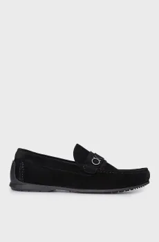 Мужские черные замшевые мокасины DRIVING SHOE BOLD LOGO Черный 40 Calvin Klein HM0HM01448