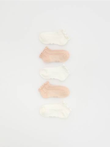 Reserved - GIRLS` SOCKS MULTI - кремовий - 798ED-01X Reserved - GIRLS` SOCKS MULTI - кремовий - 798ED-01X