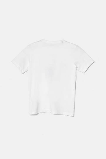Детская футболка Lacoste цвет белый с принтом Детская футболка Lacoste цвет белый с принтом