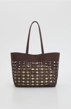 Reserved - Сумка для шопінгу - темно коричневий - 859FC-89X
