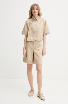 Шорты с примесью льна Moschino Jeans