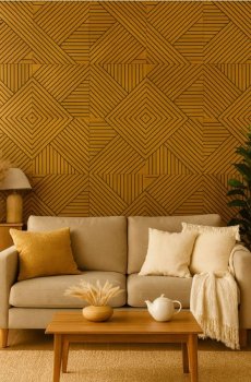 Настінні ламелі, набір з 2 штук - бежевий