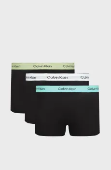 Мужские черные боксеры (3 шт) LOW RISE TRUNK Черный S Calvin Klein LV00NB4389