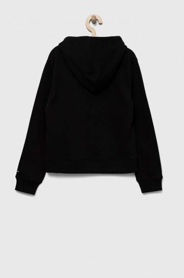 Детская кофта Calvin Klein Jeans цвет чёрный с капюшоном с аппликацией Детская кофта Calvin Klein Jeans цвет чёрный с капюшоном с аппликацией