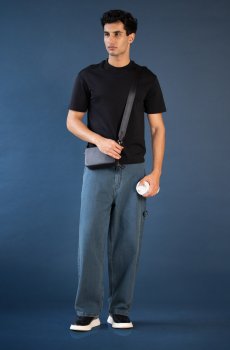 The Pant Project Men Comfort Mid-Rise Tempest Blue Baggy Fit Jeans