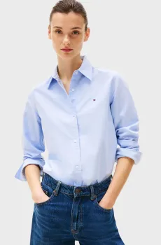 Женская голубая рубашка OXFORD RELAXED FIT SHIRT Голубой M Tommy Hilfiger WW0WW46111